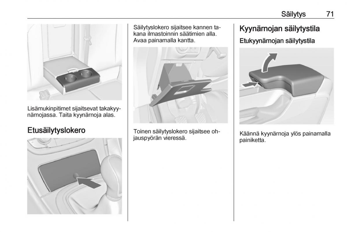 Opel Insignia A omistajan kasikirja / page 73