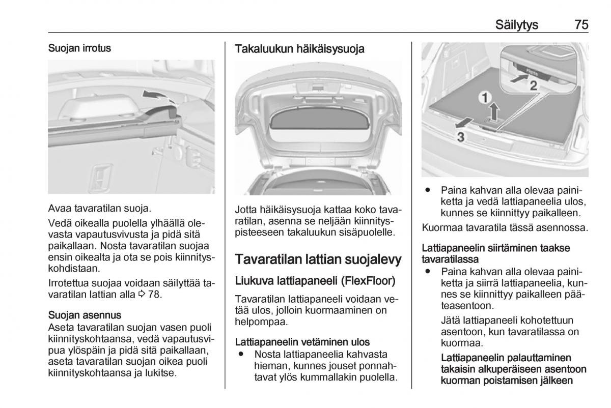 Opel Insignia A omistajan kasikirja / page 77