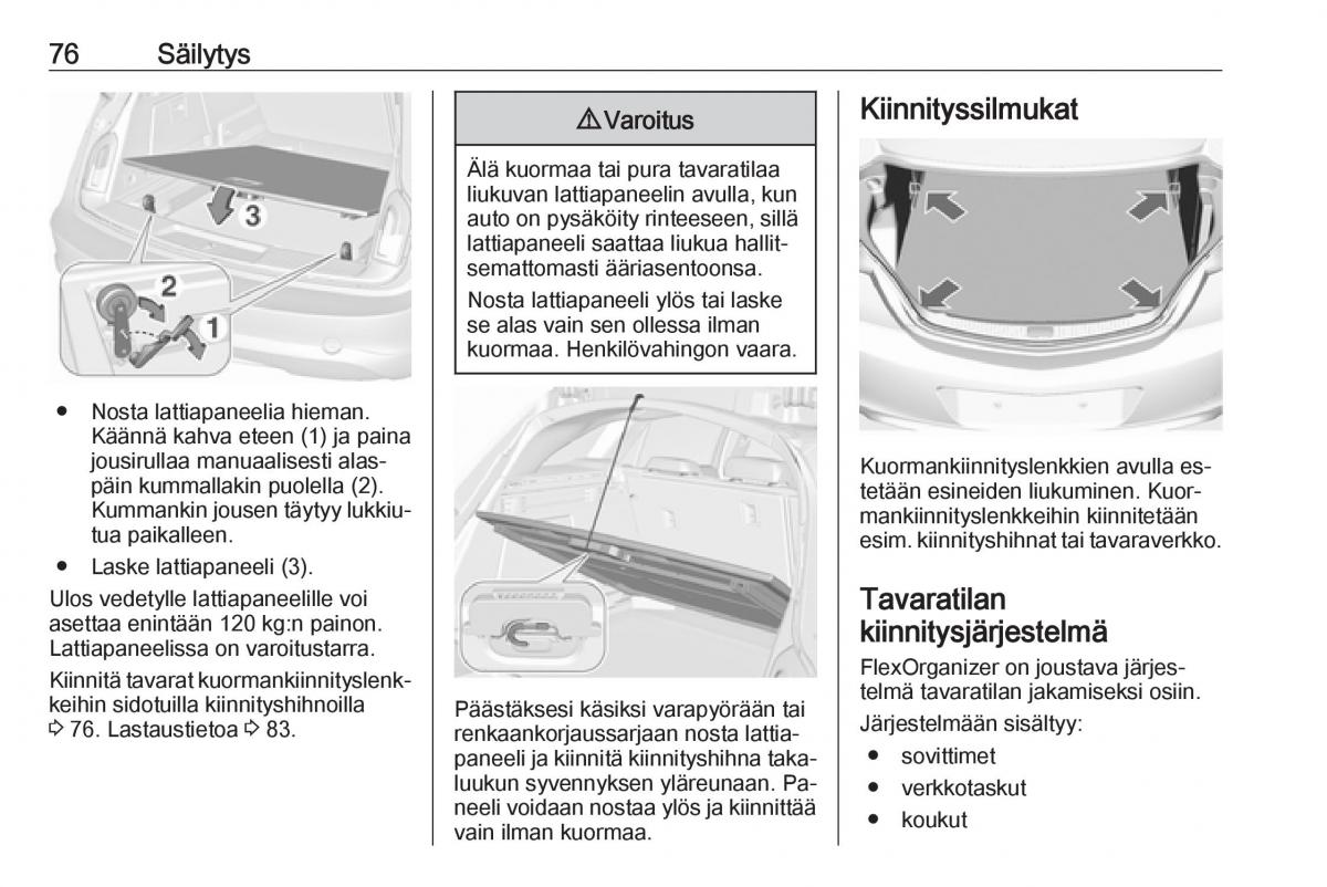 Opel Insignia A omistajan kasikirja / page 78