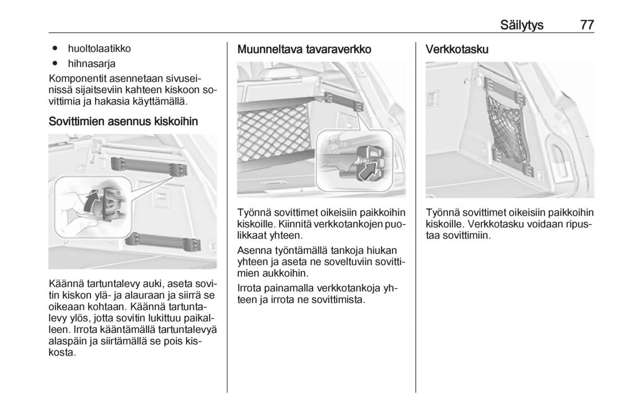 Opel Insignia A omistajan kasikirja / page 79