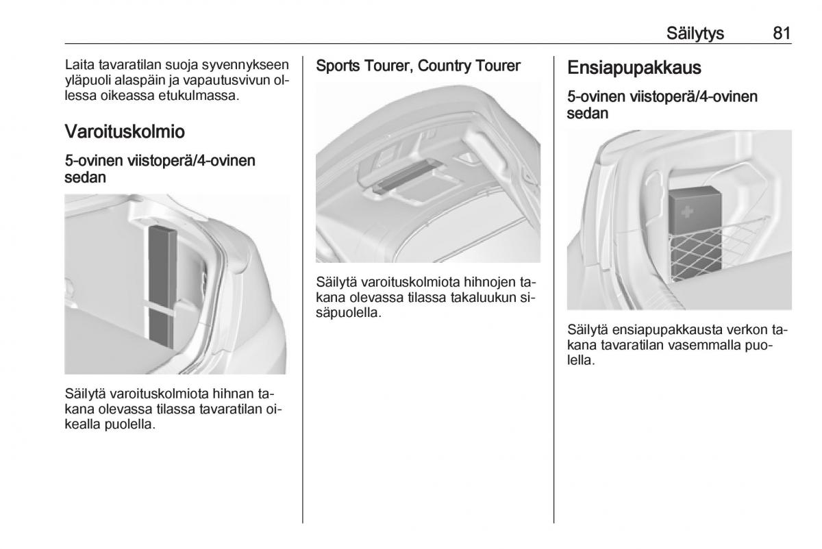 Opel Insignia A omistajan kasikirja / page 83