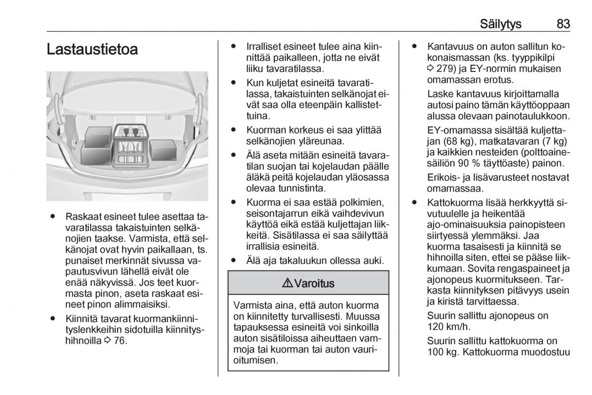 Opel Insignia A omistajan kasikirja / page 85