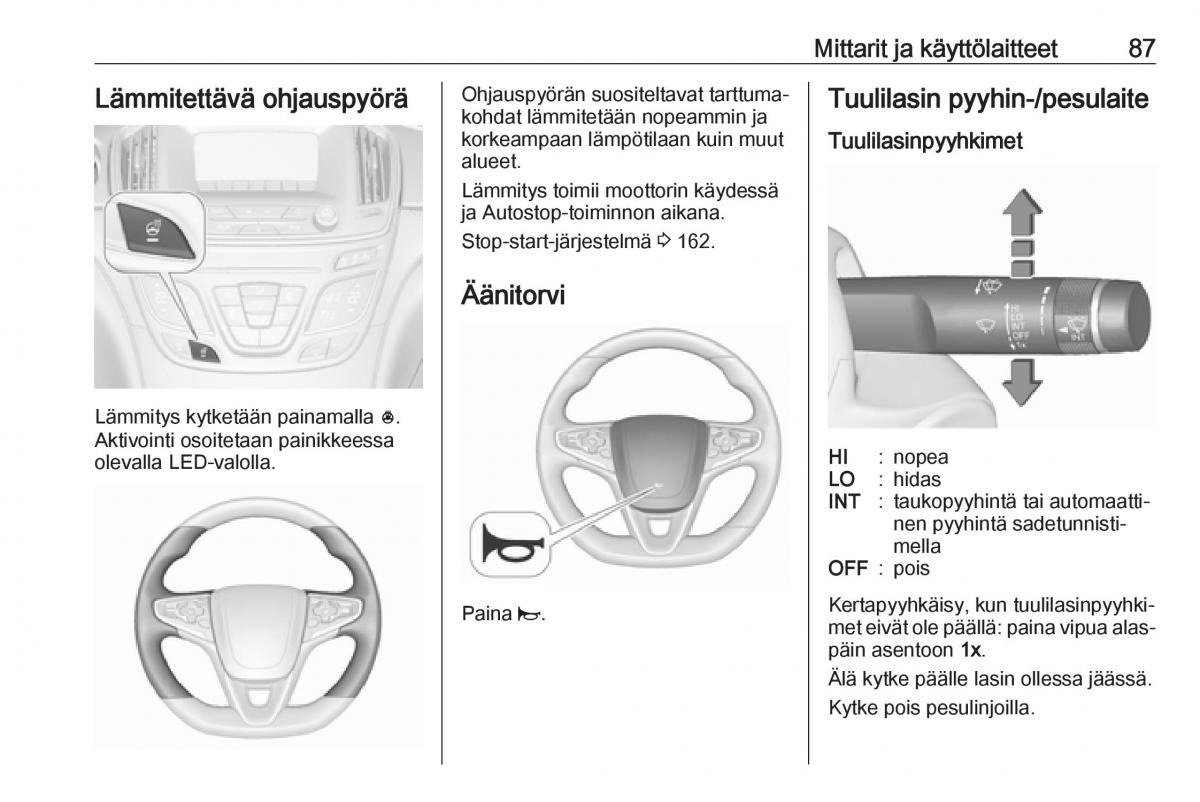 Opel Insignia A omistajan kasikirja / page 89