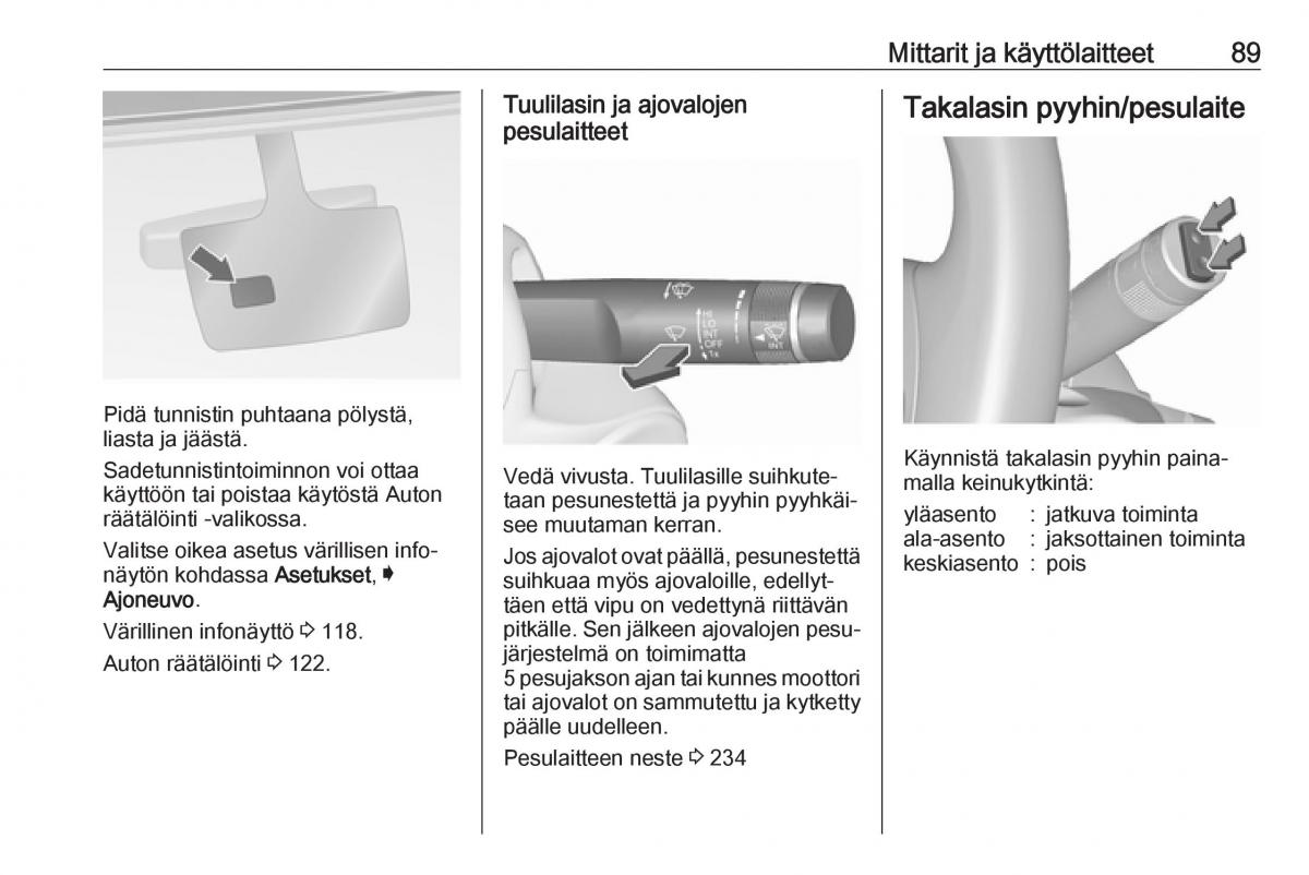 Opel Insignia A omistajan kasikirja / page 91