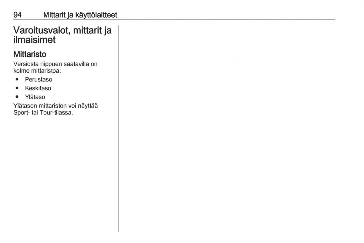 Opel Insignia A omistajan kasikirja / page 96