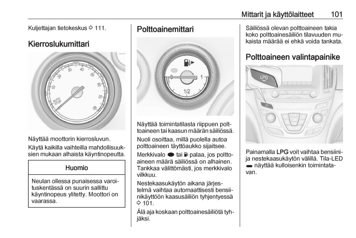 Opel Insignia A omistajan kasikirja / page 103