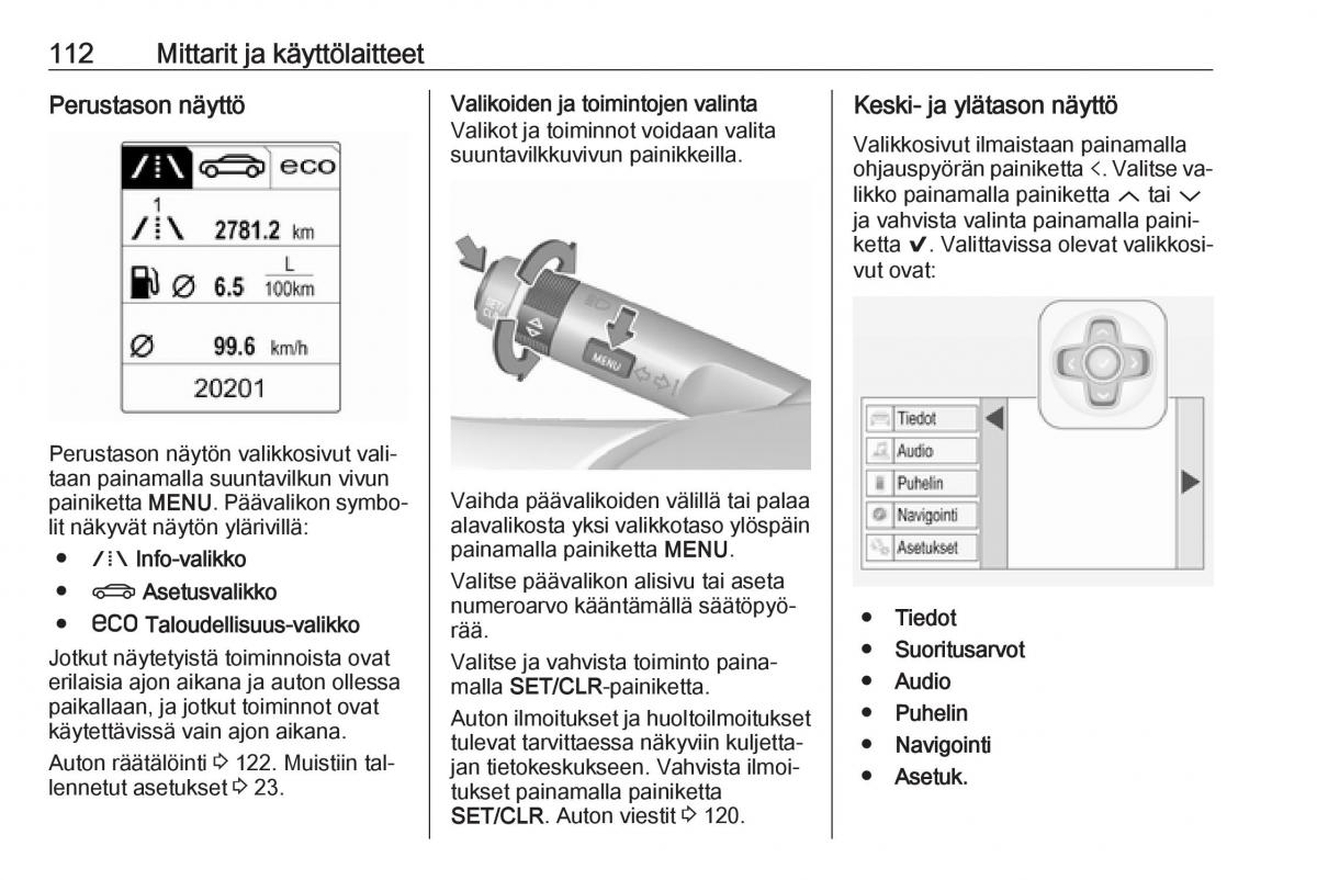 Opel Insignia A omistajan kasikirja / page 114