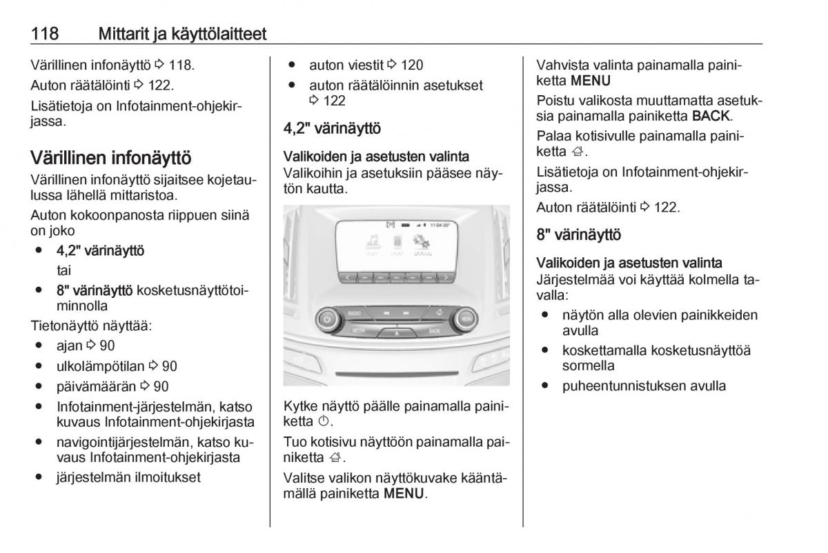 Opel Insignia A omistajan kasikirja / page 120