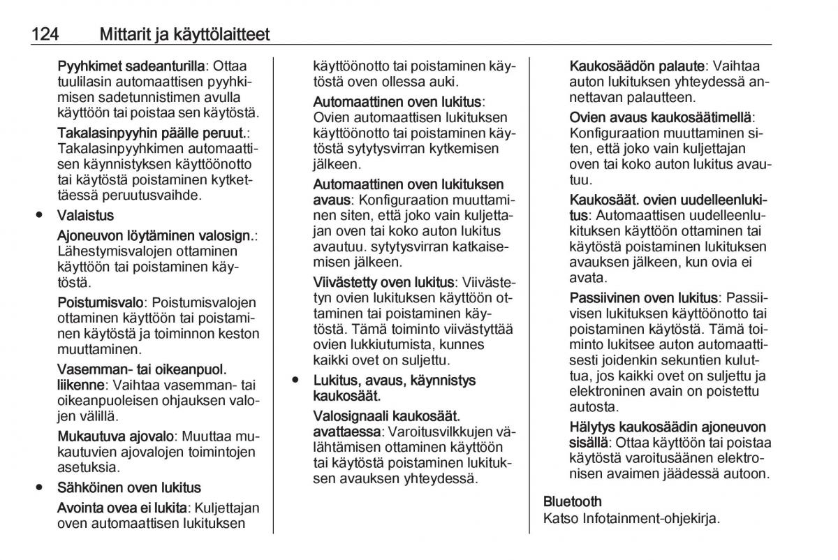 Opel Insignia A omistajan kasikirja / page 126