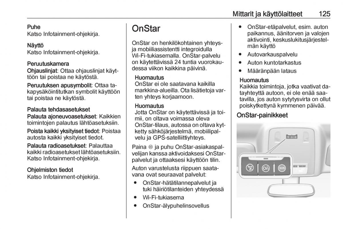 Opel Insignia A omistajan kasikirja / page 127