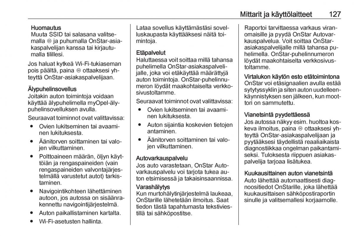 Opel Insignia A omistajan kasikirja / page 129