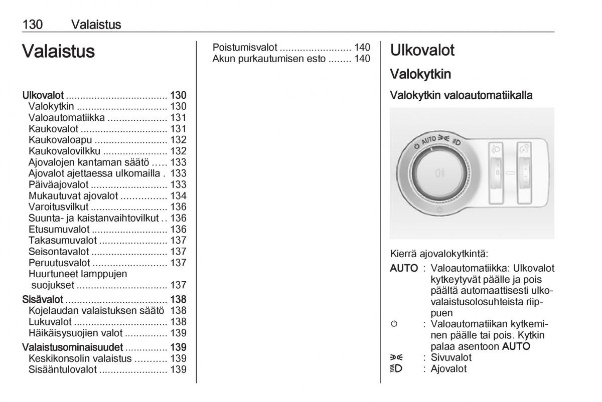 Opel Insignia A omistajan kasikirja / page 132