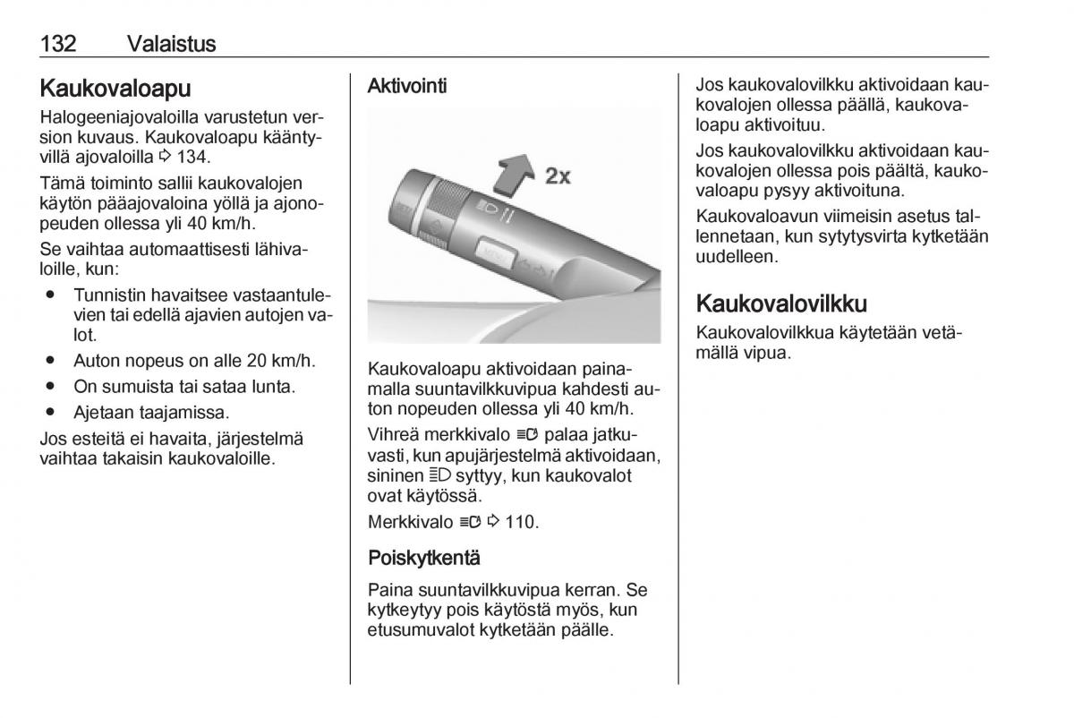 Opel Insignia A omistajan kasikirja / page 134