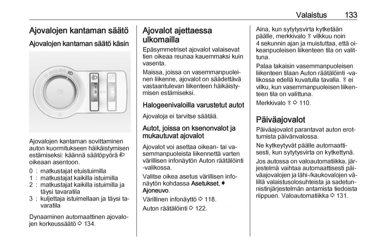 Opel Insignia A omistajan kasikirja / page 135