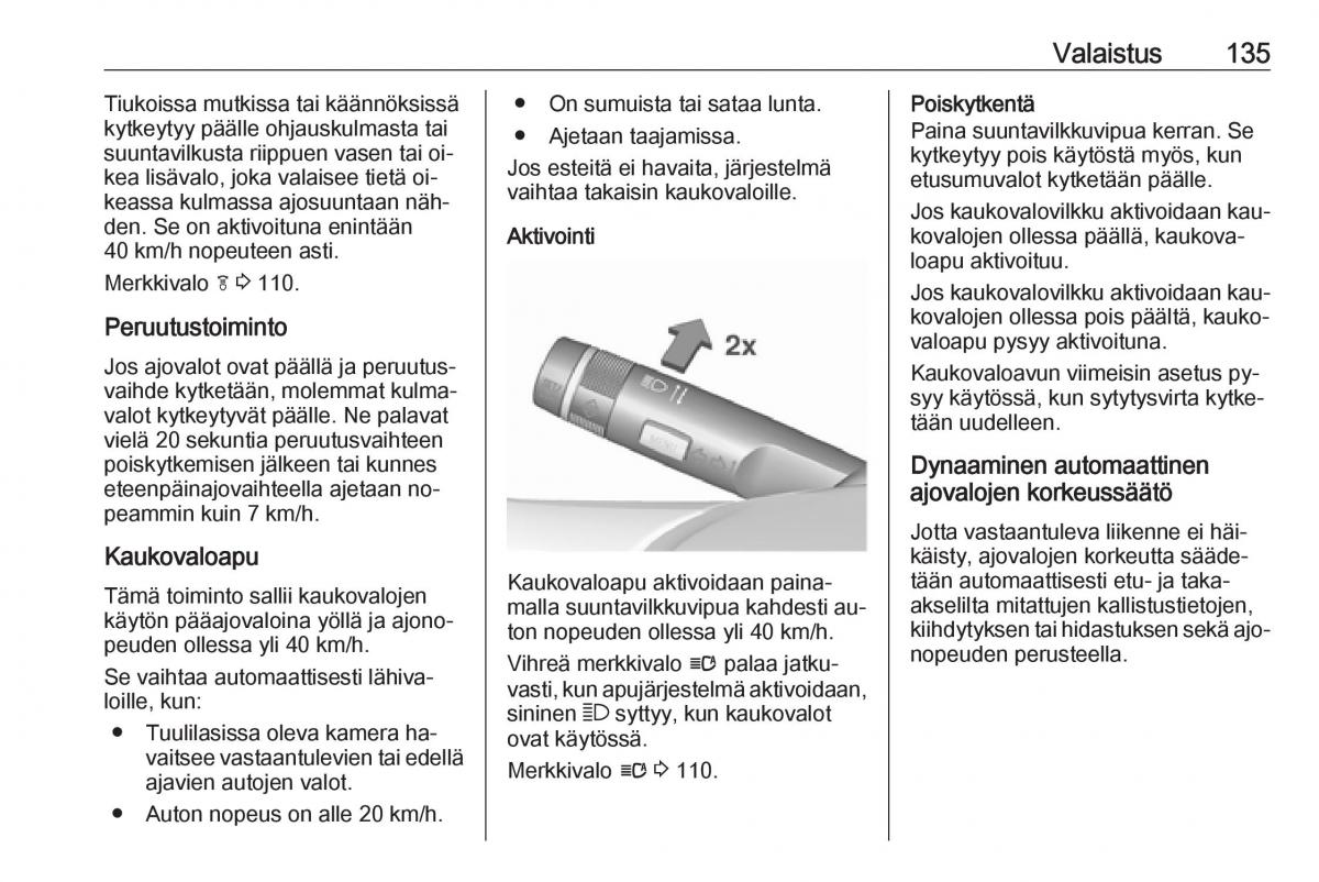 Opel Insignia A omistajan kasikirja / page 137