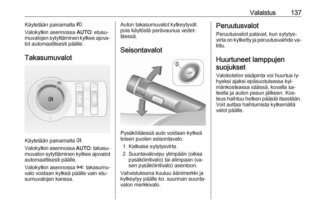 Opel Insignia A omistajan kasikirja / page 139