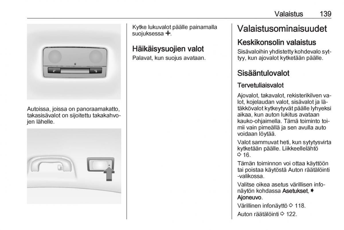 Opel Insignia A omistajan kasikirja / page 141