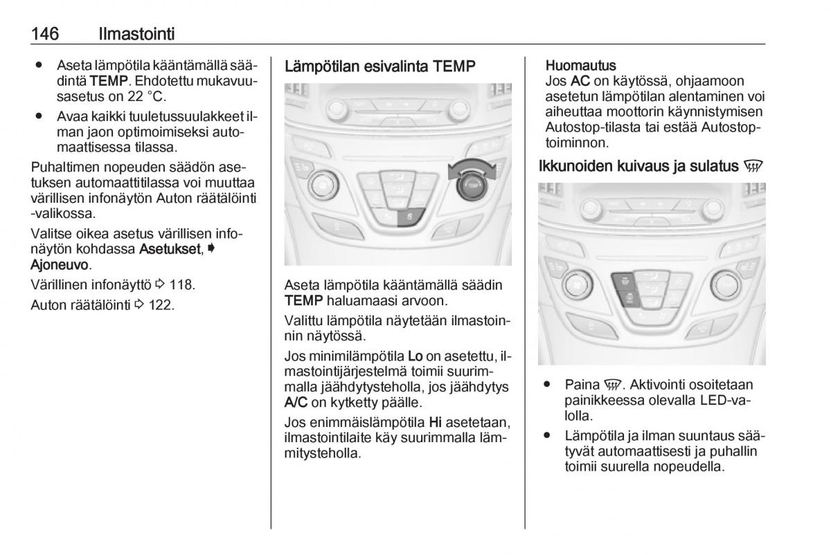 Opel Insignia A omistajan kasikirja / page 148