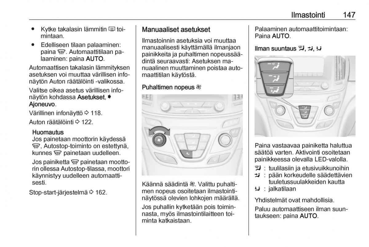 Opel Insignia A omistajan kasikirja / page 149