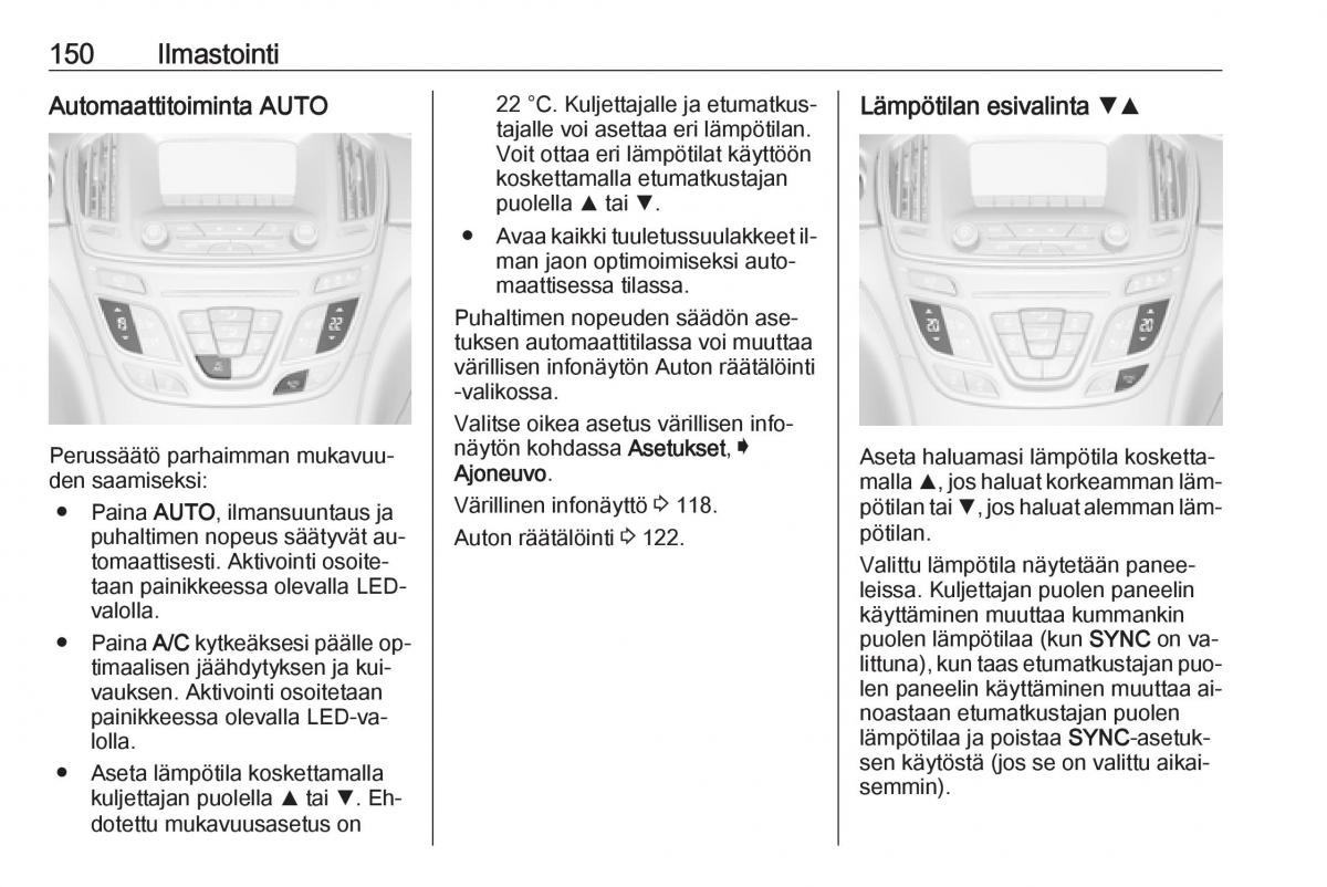 Opel Insignia A omistajan kasikirja / page 152