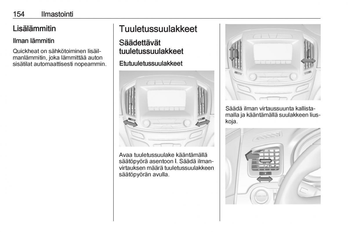 Opel Insignia A omistajan kasikirja / page 156