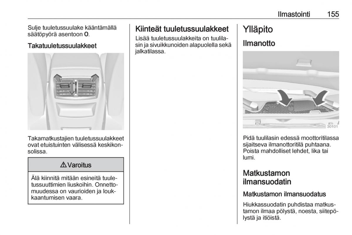 Opel Insignia A omistajan kasikirja / page 157