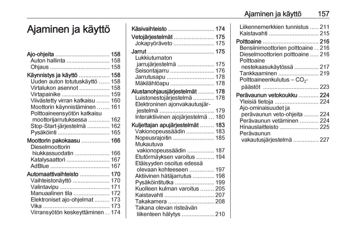 Opel Insignia A omistajan kasikirja / page 159