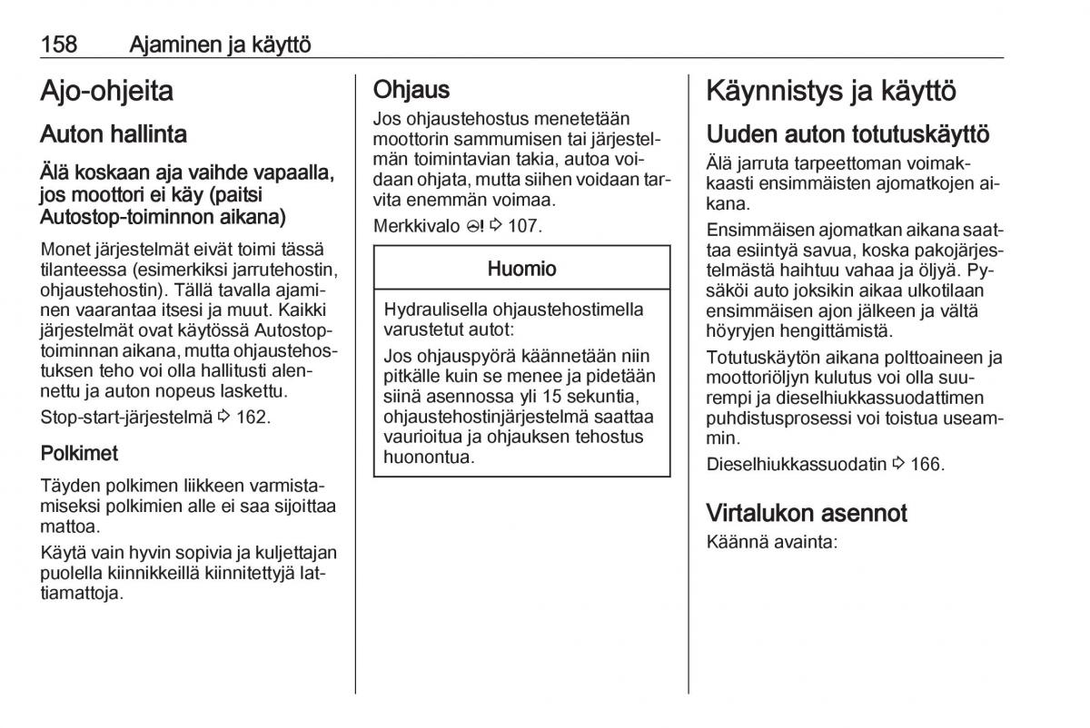 Opel Insignia A omistajan kasikirja / page 160