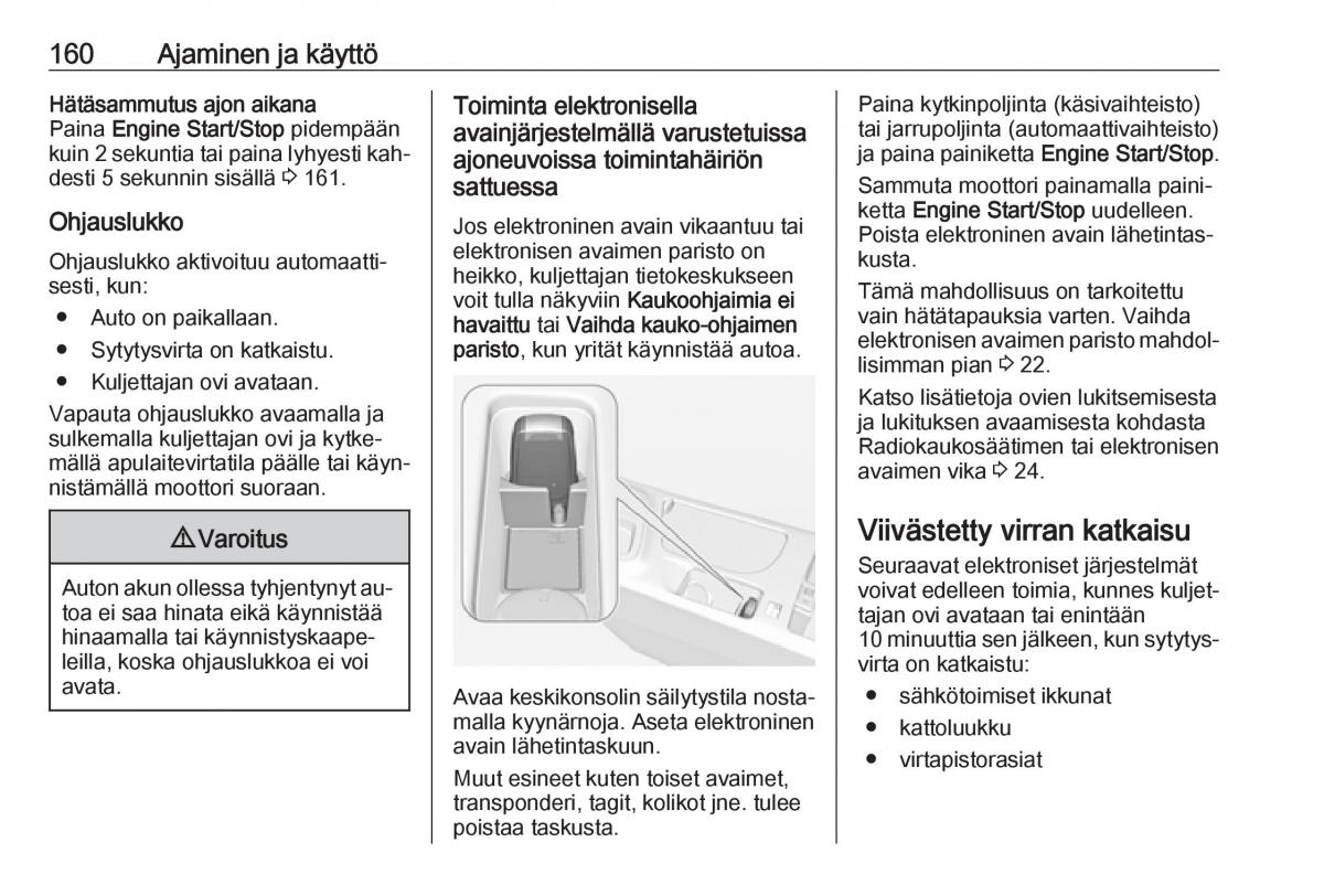 Opel Insignia A omistajan kasikirja / page 162