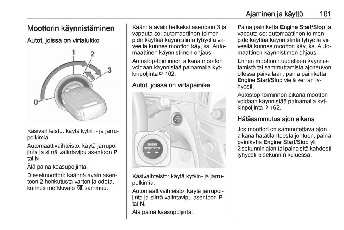 Opel Insignia A omistajan kasikirja / page 163