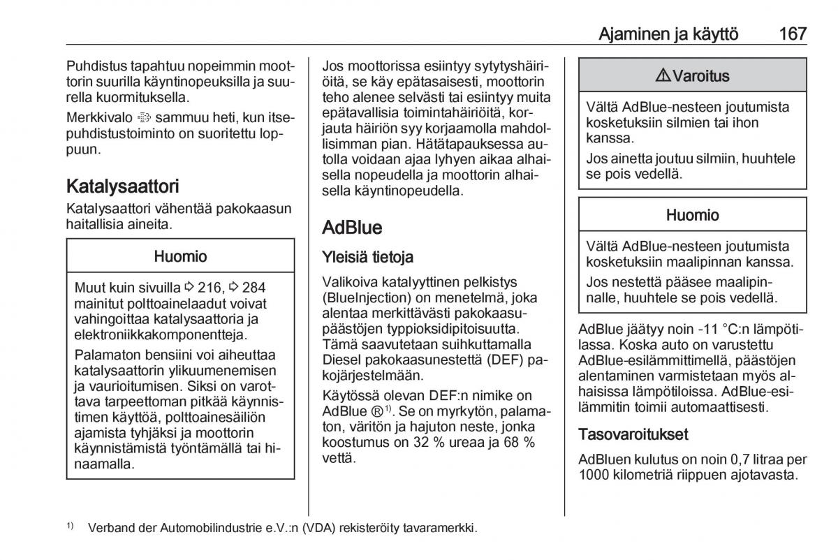 Opel Insignia A omistajan kasikirja / page 169