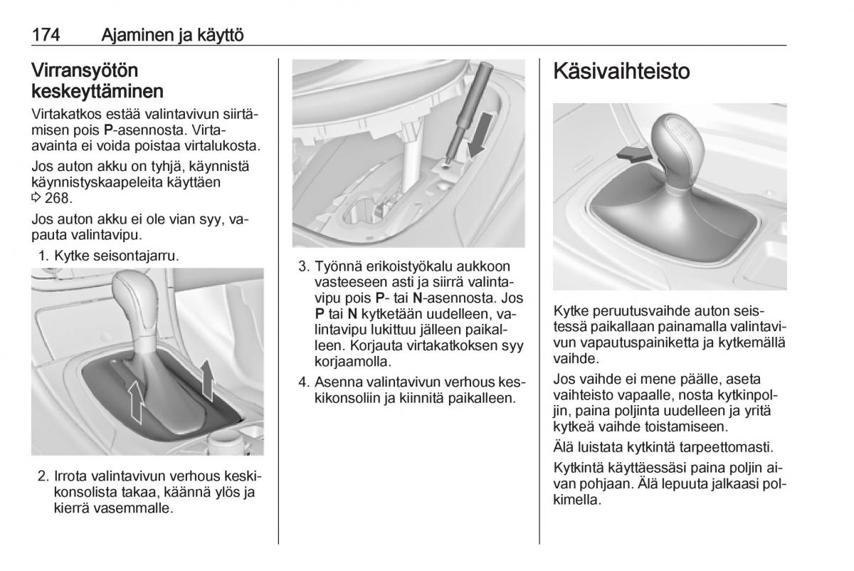 Opel Insignia A omistajan kasikirja / page 176