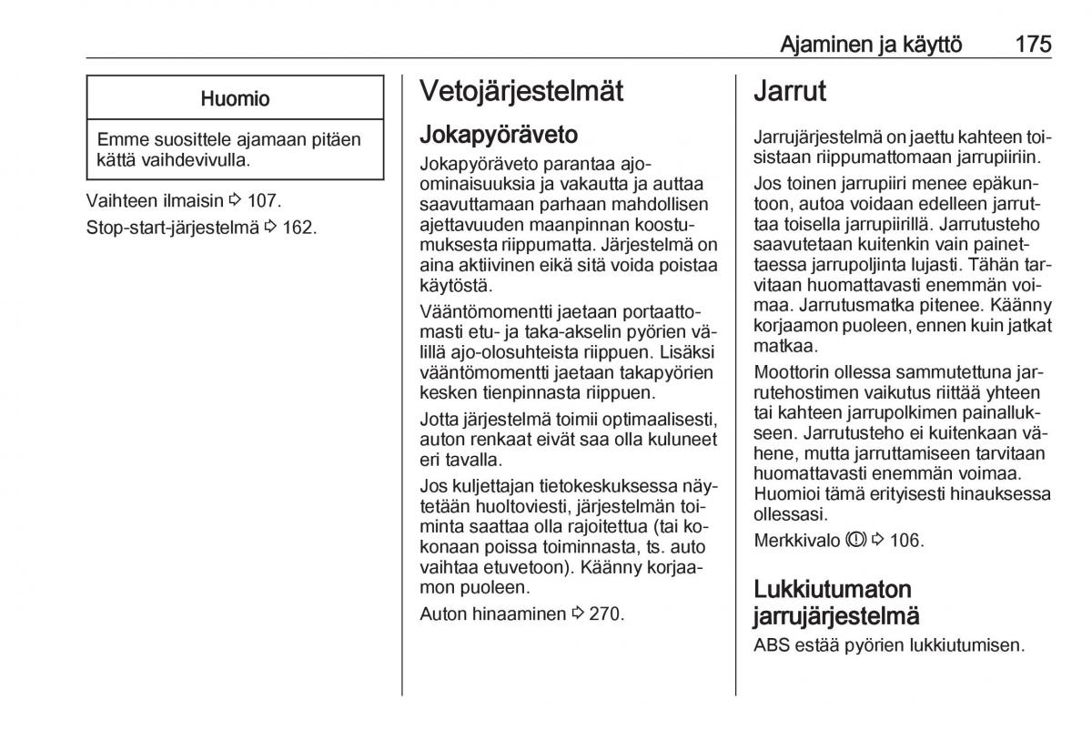 Opel Insignia A omistajan kasikirja / page 177