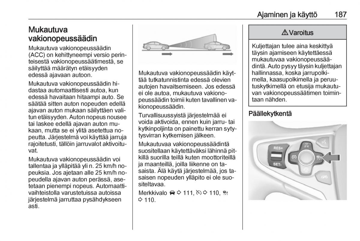 Opel Insignia A omistajan kasikirja / page 189