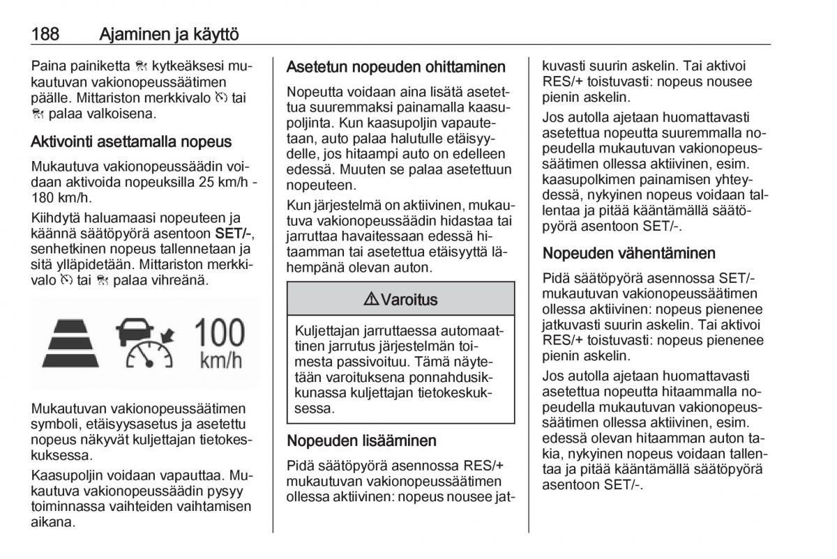 Opel Insignia A omistajan kasikirja / page 190