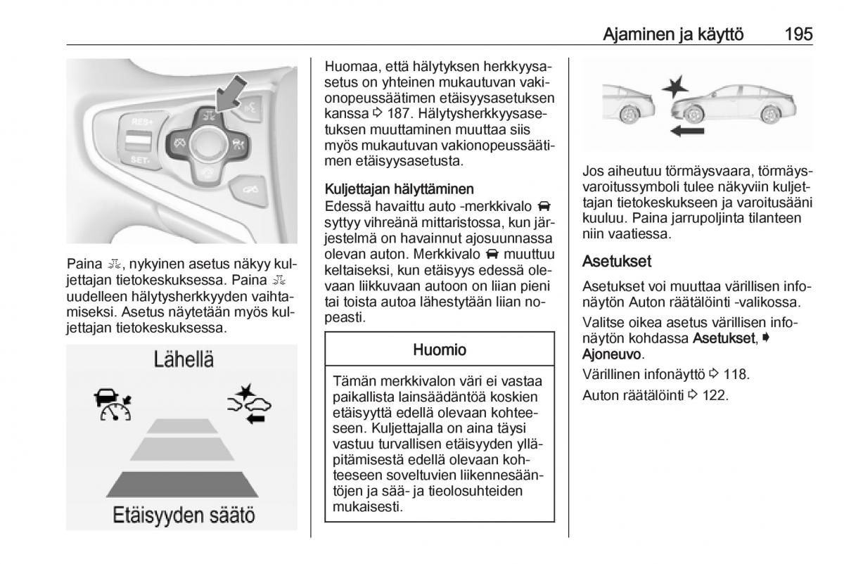 Opel Insignia A omistajan kasikirja / page 197