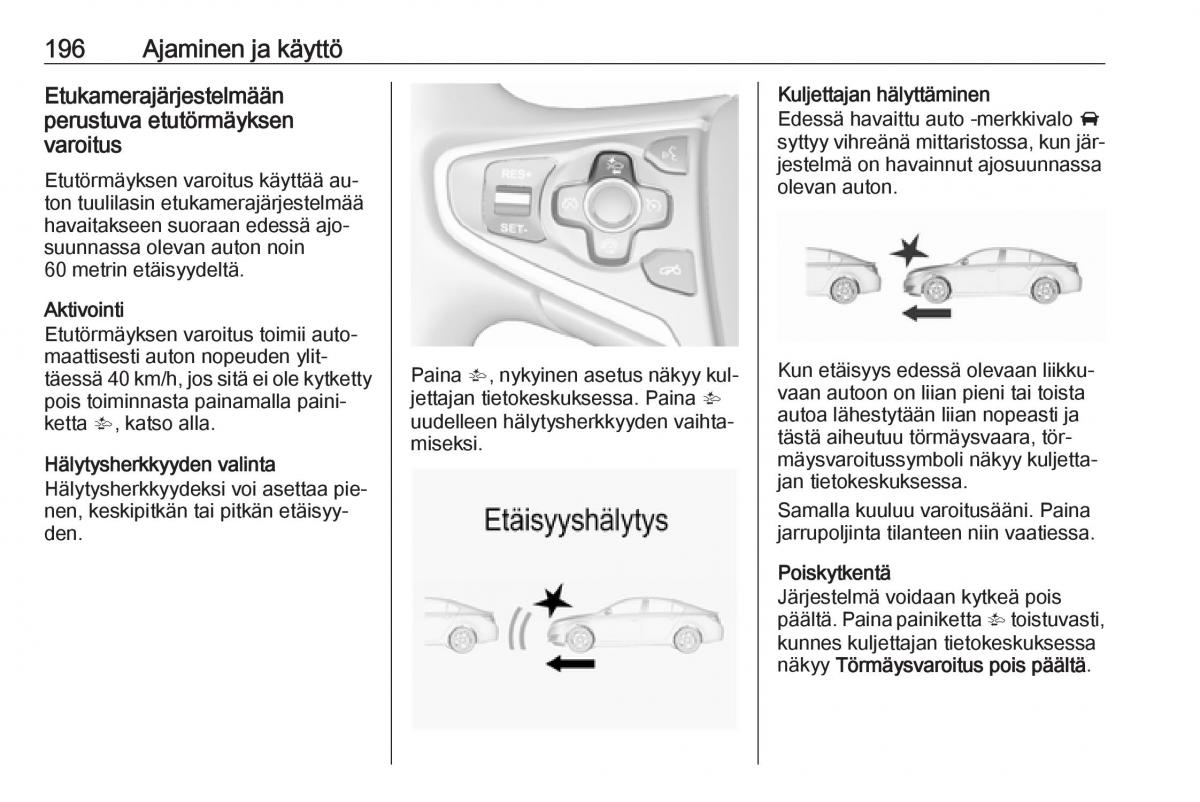 Opel Insignia A omistajan kasikirja / page 198