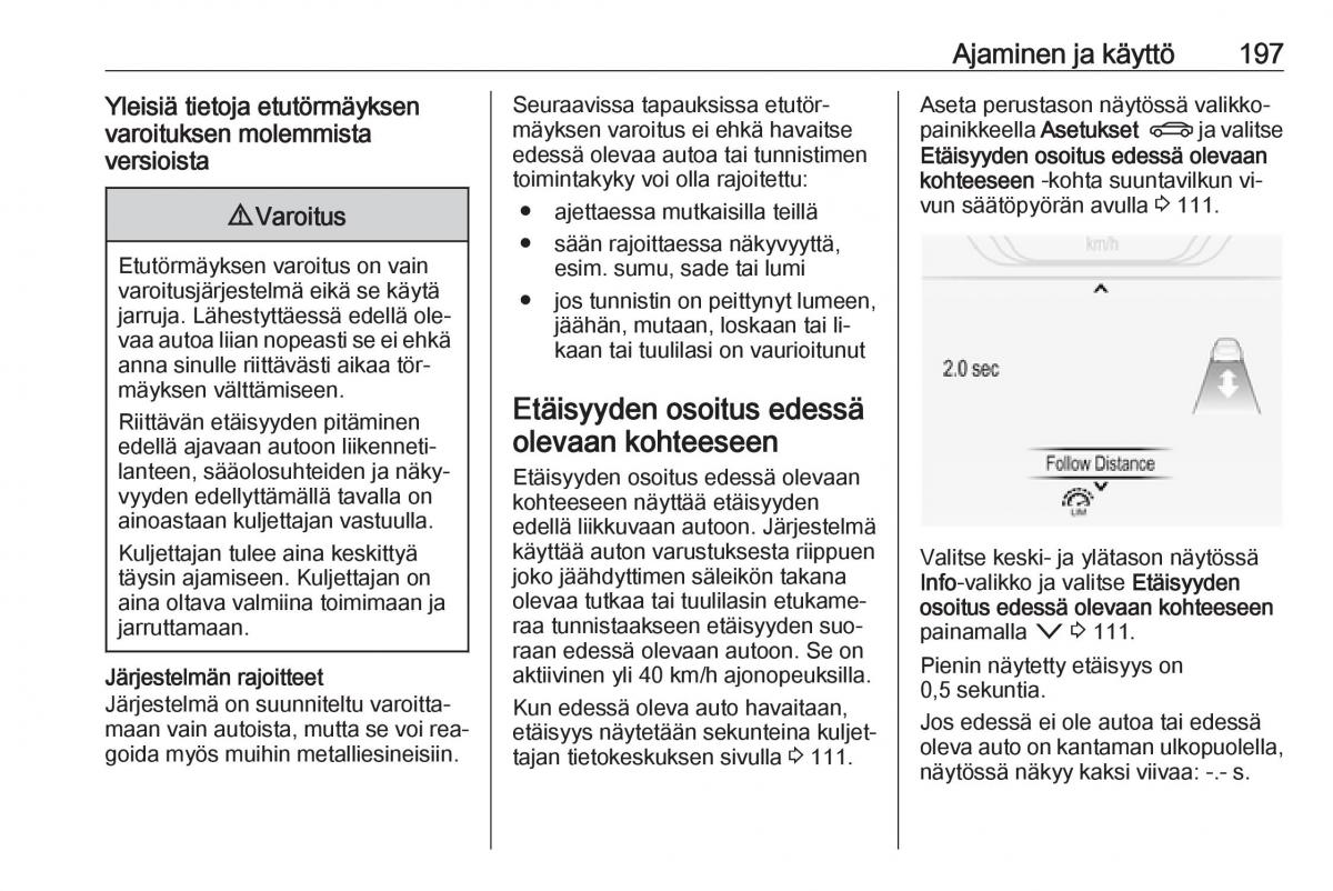 Opel Insignia A omistajan kasikirja / page 199