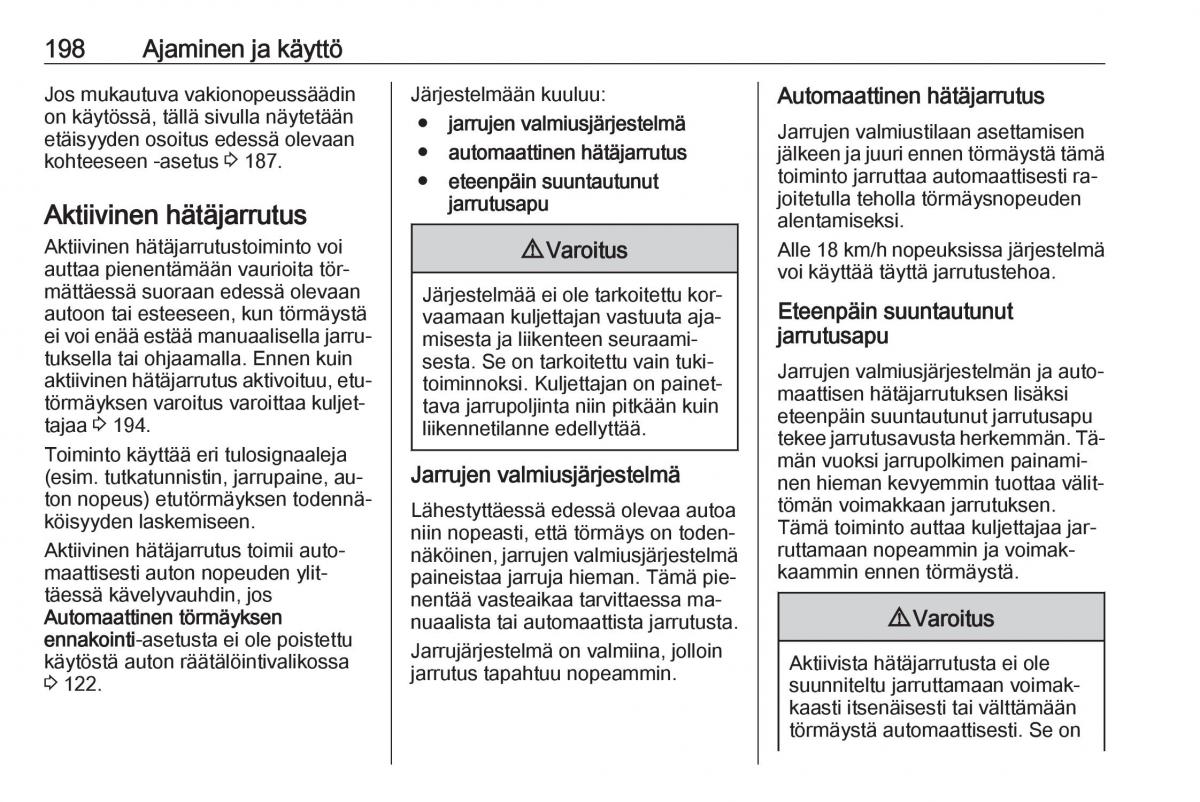 Opel Insignia A omistajan kasikirja / page 200