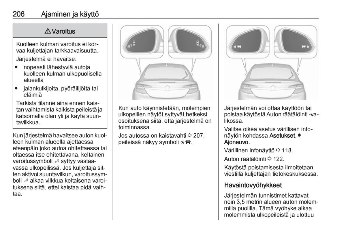 Opel Insignia A omistajan kasikirja / page 208