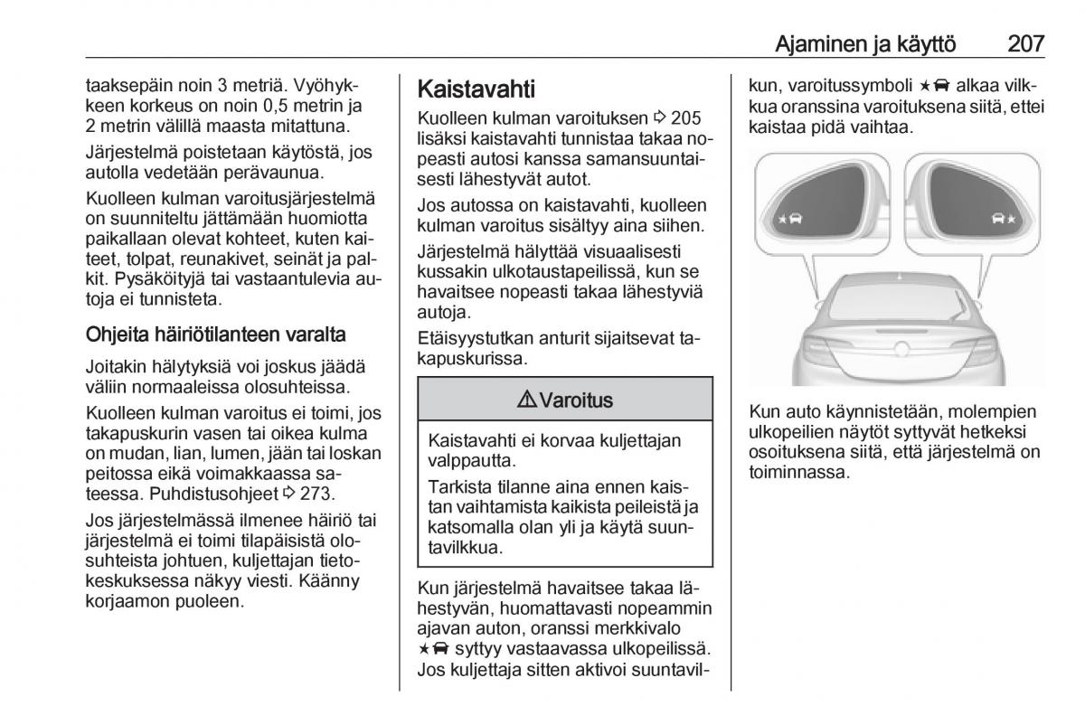 Opel Insignia A omistajan kasikirja / page 209