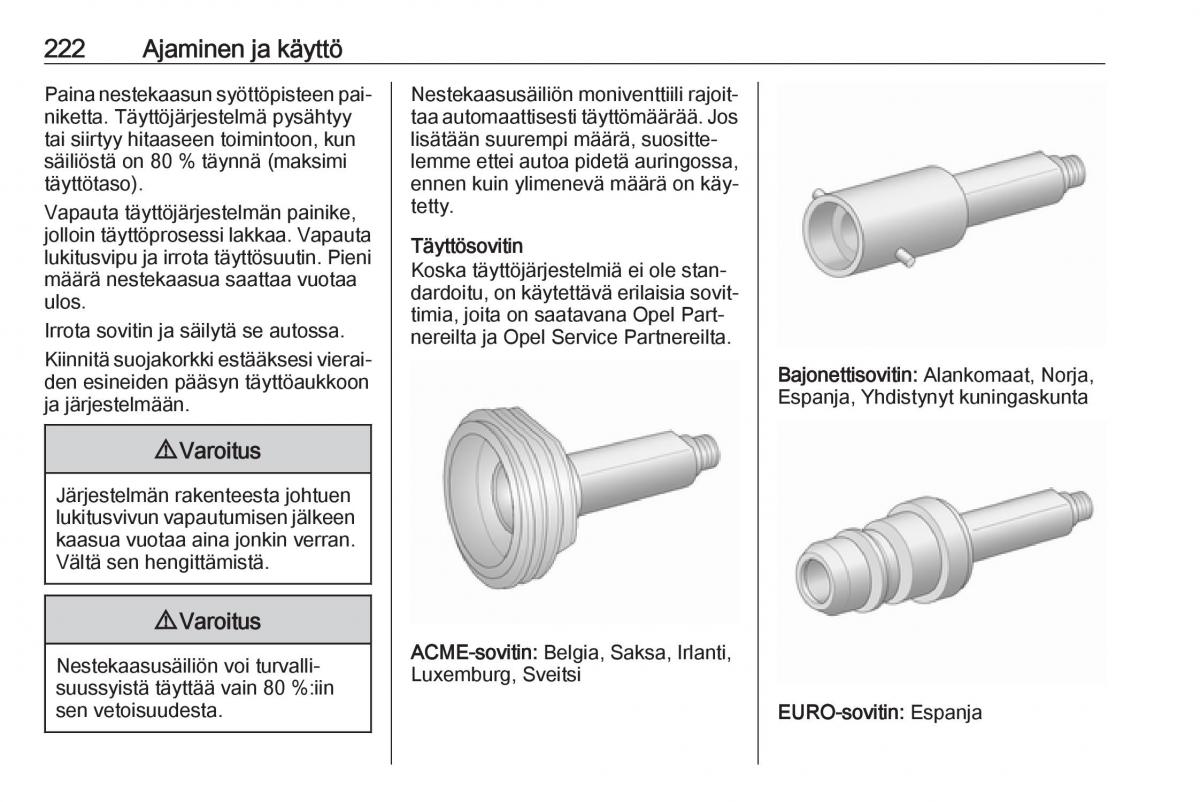 Opel Insignia A omistajan kasikirja / page 224