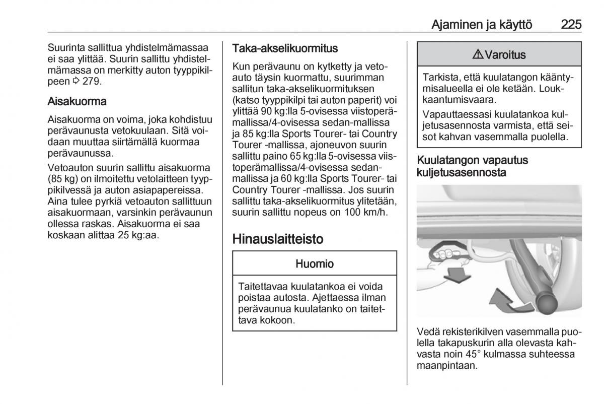 Opel Insignia A omistajan kasikirja / page 227