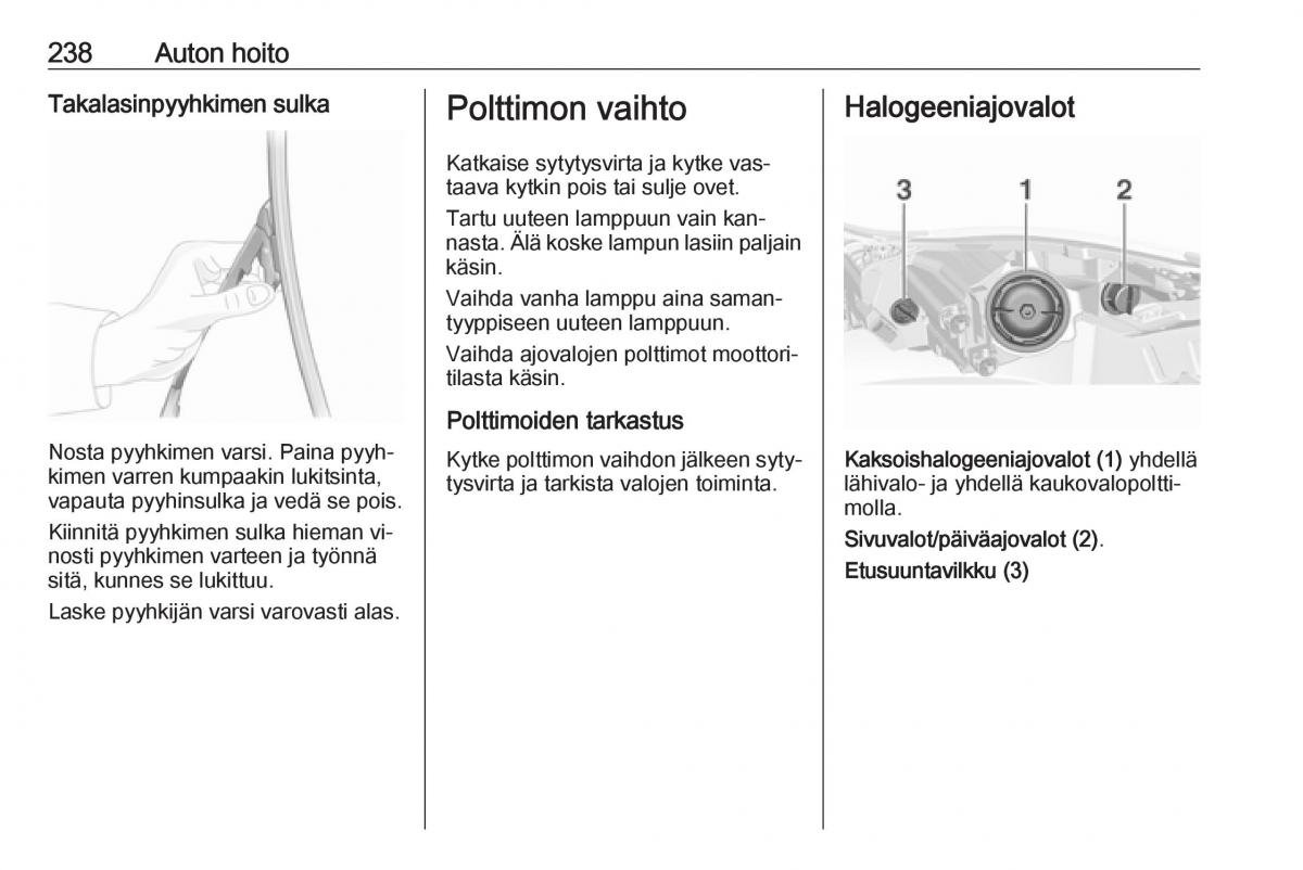 Opel Insignia A omistajan kasikirja / page 240