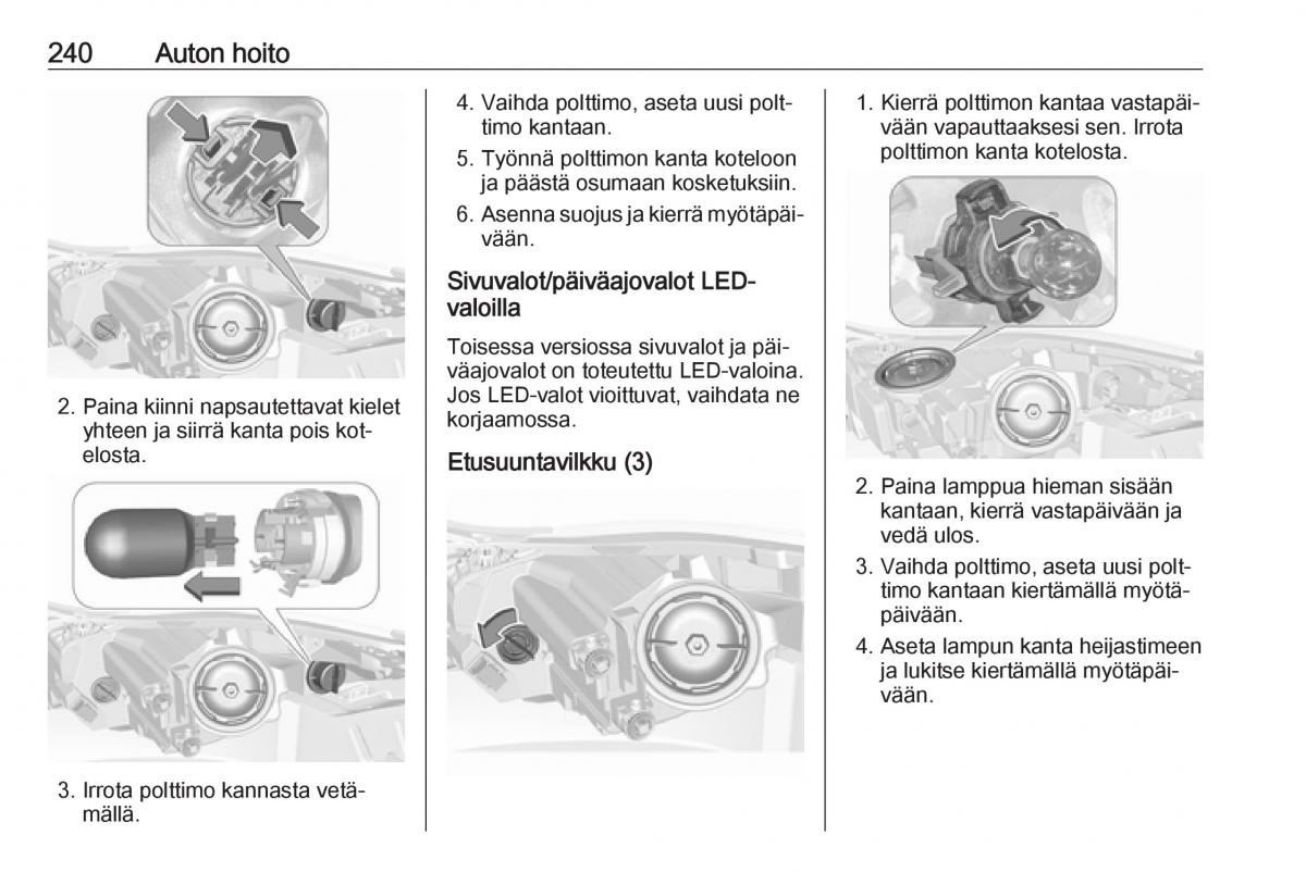 Opel Insignia A omistajan kasikirja / page 242