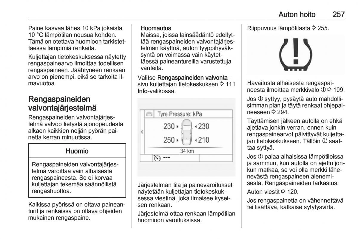 Opel Insignia A omistajan kasikirja / page 259