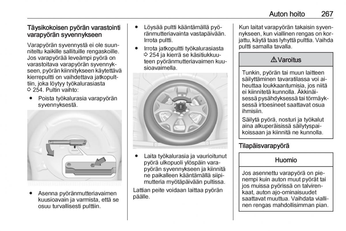 Opel Insignia A omistajan kasikirja / page 269