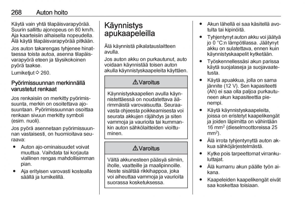 Opel Insignia A omistajan kasikirja / page 270