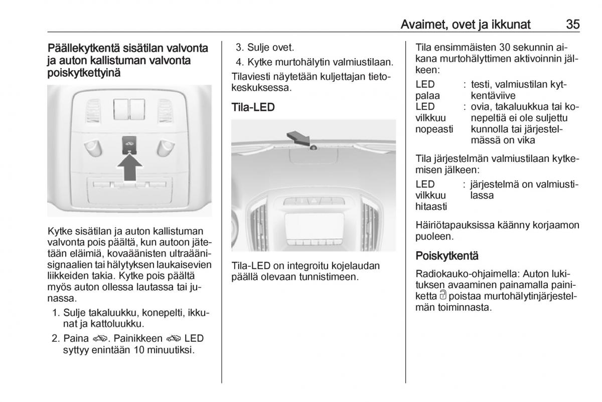 Opel Insignia A omistajan kasikirja / page 37