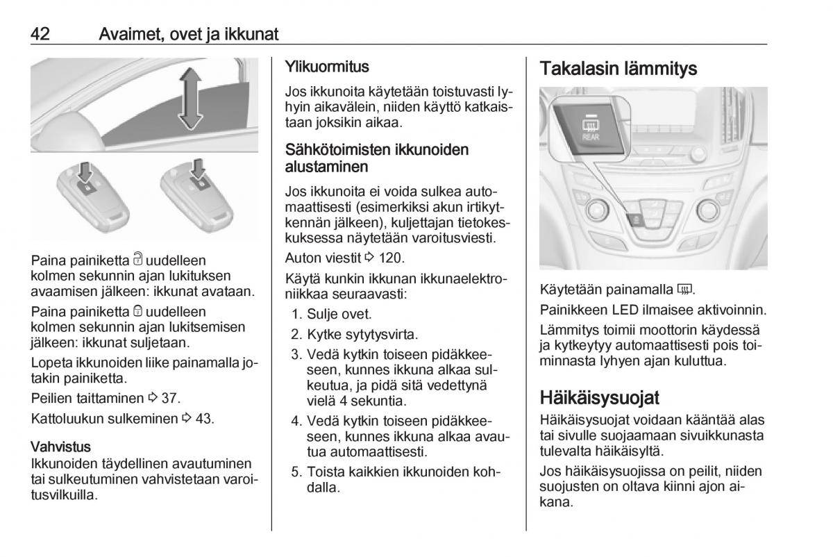 Opel Insignia A omistajan kasikirja / page 44